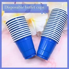 10pcs Heavy Duty Solid Color Party Shot Glasses, Suitable For Weddings, Holiday Parties, Family Gatherings - Blue - View 2