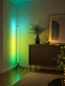 1pc RGB Standing Corner Accent Lamp, Remote Control LED Floor Light For Bedroom, Game Area And Apartment - one-size - View 10