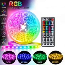 Đèn LED dây RGB 3535, điều khiển từ xa hồng ngoại 44 phím, cấp nguồn USB, tự dán, có thể cắt, đèn nền TV, tùy chọn 1M-30M cho trang trí nhà, phòng ngủ, tủ, lễ hội - Dải đèn LED 44k-3535 - Xem 1