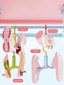 1pc Shoe Drying Hook, Dopamine Color 360° Rotating Stackable Detachable Color-Block Hat & Bag Hook, Rotating Linked Hook, Bag Rack, Multi-Functional Home Underwear & Hat Hook, Drill-Free Storage Rack - Multicolor - View 8