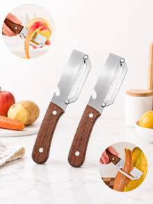 Multifunctional Sugarcane Cutter, Pineapple Cutter, Cabbage And Vegetable Peeler, Kitchen Tool, Fruit And Vegetable Peeler, Hard Skin Scraper, Home Kitchen Tool, Cooking Utensil Peeler Random Handle Style Random Blade Contour - Multicolor - View 13