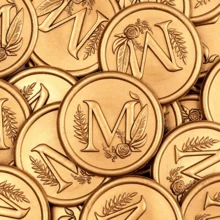 25入/包 3D字母M花卉藤蔓圖案蠟封貼紙，自黏式信封封口貼，適用婚禮、派對、生日、聖誕節 - 字母M - 查看 3