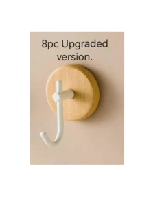 2/3件裝木製壁掛掛鉤，大衣掛鉤、毛巾掛鉤收納架，壁掛式木製掛鉤，大衣與帽子掛鉤，適用於毛巾、衣物、帽子、背包、浴袍、嬰兒房門、鑰匙圈 - 彩色 - 查看 14