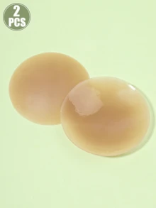 深肤色硅胶隐形乳贴，强力自粘可重复使用，加厚中心和锥形边缘提供更佳覆盖效果，防水防滑设计，游泳、聚会或日常活动中保持稳定，轻薄无痕，适合搭配深色衣物和薄纱上衣。 - 彩色 - 查看 9