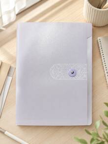 1/2 piezas Carpeta transparente A4 de 5/8 capas, organizador de archivos de almacenamiento de clasificación de exámenes estudiantiles de múltiples capas lindo - Carpeta multicapa - Ver 11