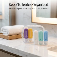 GGGold 5 Packs Travel Size Squeeze Bottles With Transparent Window, Leakproof Soft Silicone Refillable Containers For Liquids, Portable Toiletry Bottles For Travel Business Trip Gym - Multicolor - View 6