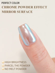 PERFECT COLOR Top Coat, No-Wipe Mirror Gloss Nail Sealant, Powder-Lock Formula, Long-Lasting Glass Shine UV LED Gel 12ml - Top Coat for  Powder - View 4