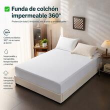 Soft Mattress Cover With Velvet Protection, With Elastic Sheet, Non-Slip Mattress Cover, Suitable For Use In The Bedroom. - 白色 - 查看 1