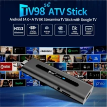 Q96 OHP Android 14, Prosesor Allwinner H313 Quad-Core, HDR 10, 4K, Remote Kontrol Suara, 4G 5G, WiFi Dual-Band, Pemutar Media HD - Hitam - View 4