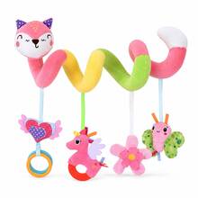 Baby Soothing Plush Toys Stroller With Hanging Rattle Toys With Twist Toys With Car Seats, Ideal Holiday Gifts (Colorful Tape & Label Colors Random) - Multicolor - View 9