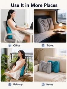 Bantal Lumbar yang Cepat Mengembang - Lembut, Portabel, dan Memberikan Dukungan Kuat - Dirancang untuk Meredakan Nyeri Punggung Bawah; Cocok untuk Relaksasi di Kantor dan Istirahat Saat Bepergian. - beraneka warna - View 10
