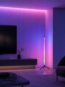 1pc RGB Standing Corner Accent Lamp, Remote Control LED Floor Light For Bedroom, Game Area And Apartment - one-size - View 3