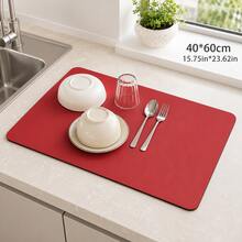 1 Kitchen Countertop Absorbent Mat, Bar Drain Mat, Coffee Machine Mat, Free Washable Heat Insulation Mat, Kitchen Decor Living Room Home Decor Living Room - Multicolor - View 27