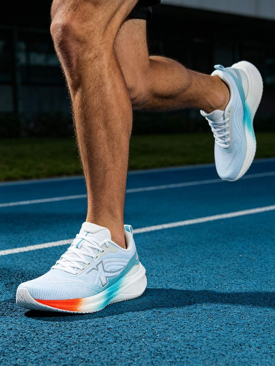 XTEP Men's Professional Running Shoes Yingqing 3.0 LITE, 2026 Summer New Mesh Breathable Lightweight Competitive Running Shoes 975319110012, Classic White/Forget-Me-Not Blue - 975319110012 Classic White/Forget-me-not Blue - View 1