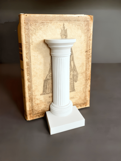3D列印羅馬柱書立 - 極簡藝術防滑書架，辦公室書房桌面收納，創意生日畢業禮物裝飾 | 書房圖書館書本支撐架 (高品質書本收納 + 書架裝飾擺件)