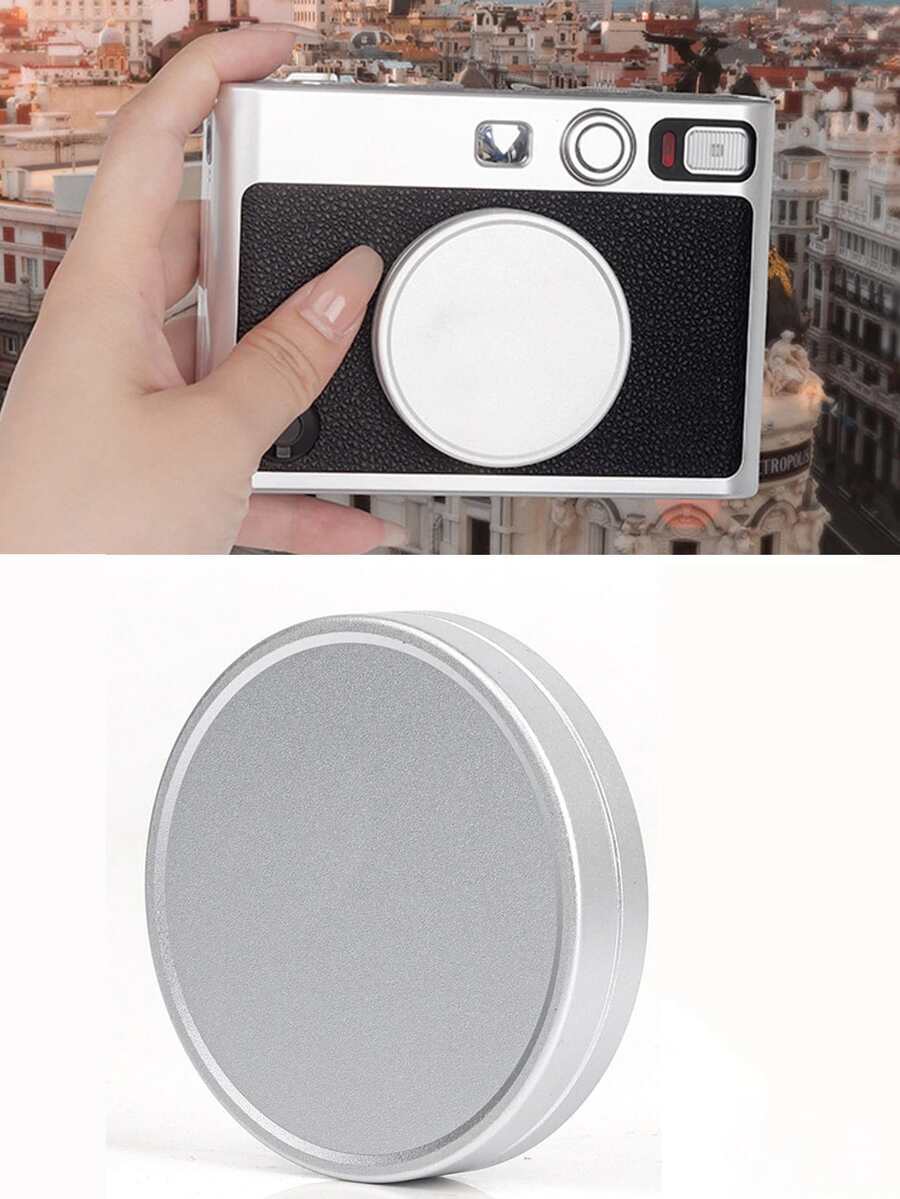1pc Aluminum Alloy Dust Camera Protective Case, Suitable For Mini Camera Lens Cover, Camera Protector, Camera Cap, Instant Camera, Camera Accessories. - View 1