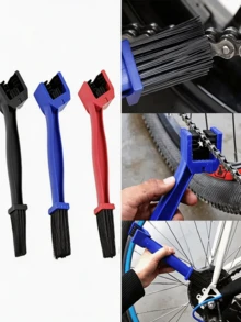 3/1pc Ergonomic Chain Cleaning Brush, 3-Sided Heavy Duty Chain Brush, Suitable For Bicycle Motorcycle, Efficient Gear Maintenance Tool, Quickly Remove Oil And Dirt, Bicycle Maintenance Kit Cycling Accessories - Multiple Colors and Styles - View 10