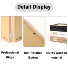 1 Set Foldable Photo Frame, 2-Fold/3-Fold/5-Fold Hinge Collage Frame, Suitable For 4x6 5x7 Photos, Vertical Desktop Display, Home Decor, Suitable For Family, Wedding, Pet Photos, Mother's Day Gift, Gift For Friends And Family (Photo Paper Not Included) - 1PC - View 10
