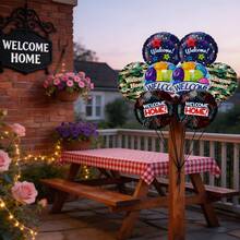 8pcs 18-Inch Welcome Home Theme Party Decoration Cartoon Toy Round Balloon Set (Ribbon Not Included) - View 2