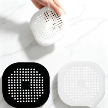 Confezione da 2 filtri di scarico in silicone, trappola per capelli con base a ventosa per lavandino, doccia e vasca da bagno, bianco e nero. - Bianco e nero - Visualizzare 1