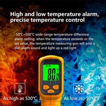 Non-Contact Infrared Thermometer, -50°C To 530°C High Temperature Thermometer (With Backlight); Supports °C/°F Switching And High/Low Temperature Alarm; Suitable For Cooking, Industrial And HVAC Applications. - 均碼 - 查看 3