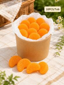 10pcs/Bucket Fruit Shaped Soy Wax Melts, Scented Wax Cubes For Wax Warmer And Candle Warmer Lamp, Strawberry Orange Style Home Fragrance, Summer Picnic Decor, Room Decor, Fall Decor, Birthday Gift, Summer Gift, Gifts For Women - B - View 14
