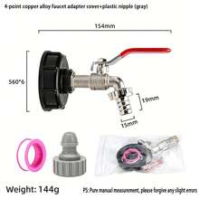 S60X6 IBC Tote Quick Connector Alloy Faucet Adapter Garden Hose Water Pipe Adapter - A - View 14