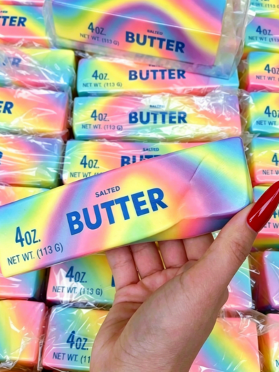 1/2Pcs Slow Rebound Rainbow Color Butter Stick - Desktop Ornament, Food Prop Model PU Material Sample Display, Suitable For Realistic Food, Artificial Decor, Home Decoration, Adult Use, Best Gift For Family, Friends And Besties, Birthday Gift, Graduation Gift And Holiday Gift, Suitable For Back To School Season