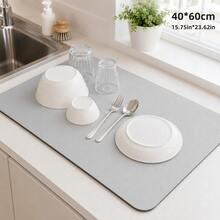 1 Kitchen Countertop Absorbent Mat, Bar Drain Mat, Coffee Machine Mat, Free Washable Heat Insulation Mat, Kitchen Decor Living Room Home Decor Living Room - Multicolor - View 13