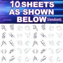 10/20pcs Tattoos Temporary Tattoos Of Cartoon Demon-Hunting Witch Group Sticker K-Pop High-End Colorful Cartoon Anime Graffiti Creative Sticker(Style Sent At Random) - Multicolor - View 9