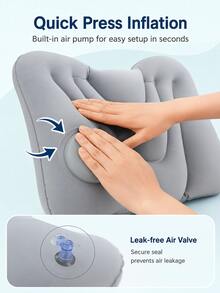 Quick-Inflating Lumbar Pillow - Soft, Portable And Strong Support - Designed To Relieve Lower Back Pain; Perfect For Office Relaxation And Travel Rest. - Multicolor - View 4