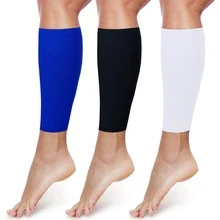 Sports Calf Cover Sleeves With Non-Slip Waistband, Elastic Knitted Leg Sleeves For Running, Cycling And Daily Training, Assorted Colors - Cooling Leg Sleeves - View 4