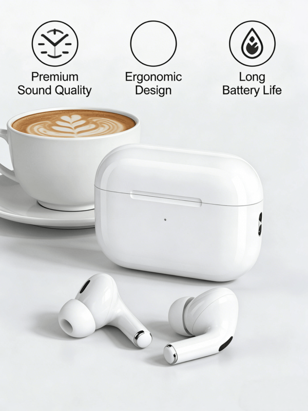 Wireless Earbuds, Bluetooth 5.4, Smart Touch Control, Ultra Long Battery Life, Compatible With Android And IOS, Includes Packaging And User Manual