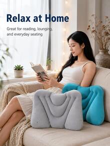 Quick-Inflating Lumbar Pillow - Soft, Portable And Strong Support - Designed To Relieve Lower Back Pain; Perfect For Office Relaxation And Travel Rest. - Multicolor - View 8