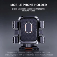 Dudukan Ponsel Sepeda Anti Guncang yang Tahan Lama, Dudukan Navigasi Universal untuk Sepeda Motor dan Sepeda Listrik, Kompatibel dengan Semua Model - Hitam - View 7