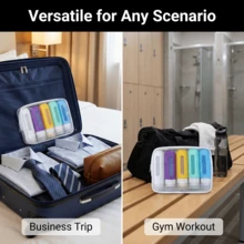 GGGold 5 Packs Travel Size Squeeze Bottles With Transparent Window, Leakproof Soft Silicone Refillable Containers For Liquids, Portable Toiletry Bottles For Travel Business Trip Gym - Multicolor - View 4