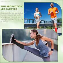 Sports Calf Cover Sleeves With Non-Slip Waistband, Elastic Knitted Leg Sleeves For Running, Cycling And Daily Training, Assorted Colors - Cooling Leg Sleeves - View 6