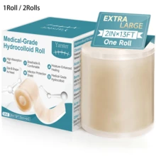 Hydrocolloid Roll For Wound Care, Extra Large Self-Adhesive Hydrocolloid Bandages, Cut-To-Size Patch, Ultra Absorbent & Waterproof, First Aid Kit Essential (2in*13.4ft) - 2in*13ft - View 10