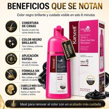 KARSEELL Natural Black Hair Dye Shampoo 500ml Instant Gray Coverage Argan Oil Hydrolyzed Keratin Sunflower Oil Hydration Nourishment Repair Mirror Shine Softness Intense Color Dry And Damaged Hair 8 Minutes Ammonia Free Paraben Free Silicone Free Uni - Shampoo - View 4