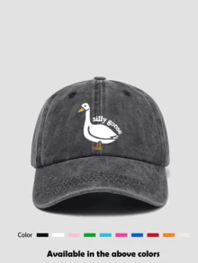 1件中性印花復古水洗做舊棒球帽卡車帽老爹帽，適合戶外、登山、度假及日常使用 - 彩色 - 查看 2