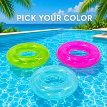 Naturepeak Inflatable Swim Rings, Inflatable Swim Rings, Unisex Underarm Floaties, Including Green, Pink, Donut-Shaped, Watermelon-Shaped, Suitable For Summer Water Sports, Pool Parties, Beach Parties, Swimming Pools, Beaches, Summer Vacation Swim Rings - A-yongQuan - View 2