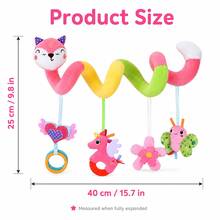 Baby Soothing Plush Toys Stroller With Hanging Rattle Toys With Twist Toys With Car Seats, Ideal Holiday Gifts (Colorful Tape & Label Colors Random) - Multicolor - View 5