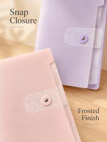 1/2 piezas Carpeta transparente A4 de 5/8 capas, organizador de archivos de almacenamiento de clasificación de exámenes estudiantiles de múltiples capas lindo - Carpeta multicapa - Ver 14