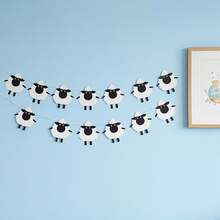 1 Set Cartoon Lamb Party Banner, Baby Room Decoration And Baby Shower Garland - View 4
