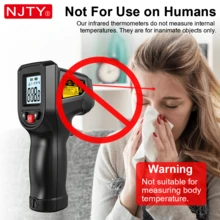 NJTY 數位紅外線溫度槍 (-50 至 600°C) – 非接觸式工業溫度計（附背光 LCD 螢幕）；手持式溫度計，適用於汽車、燒烤、窯爐/熔爐及電氣檢測 - A - 查看 6