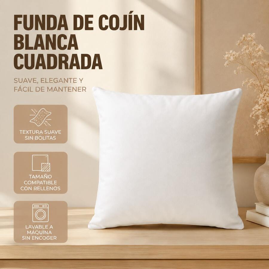 1 Piece Soft And Fluffy Cushion Filling, Indoor Pillow For Sofa And Home, Available In Sizes 40x40/45x45/50x50/55x55/60x60cm, Durable And Comfortable, Ideal For Sofa, Bed And Home Decor - White - View 1