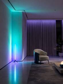 1pc RGB Standing Corner Accent Lamp, Remote Control LED Floor Light For Bedroom, Game Area And Apartment - one-size - View 9