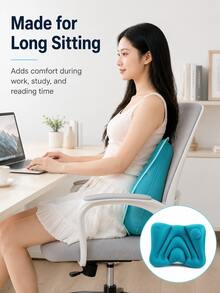 Bantal Lumbar yang Cepat Mengembang - Lembut, Portabel, dan Memberikan Dukungan Kuat - Dirancang untuk Meredakan Nyeri Punggung Bawah; Cocok untuk Relaksasi di Kantor dan Istirahat Saat Bepergian. - beraneka warna - View 5