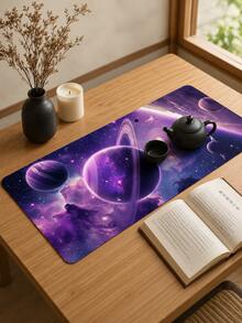 1片 XXL 特大號紫色星球滑鼠墊，宇宙星系電競圖案，高解析度印刷，光滑布面，防滑橡膠底，電競滑鼠墊，鍵盤墊，電腦桌面保護墊 - 查看 8