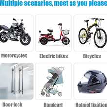 Lucchetto a combinazione a 4 cifre per bicicletta, cavo a spirale lungo 23,62 pollici (circa 60 cm), lucchetto antifurto, adatto per mountain bike, bici da strada, bici elettriche, scooter, accessori per il ciclismo - Taglia unica per tutti - Visualizzare 9